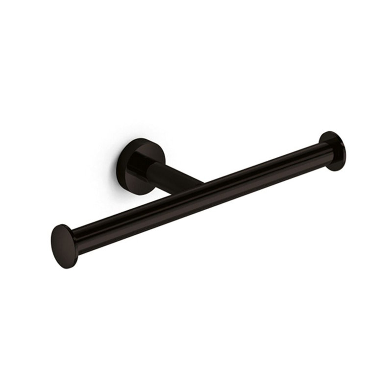 Baketo Wall Mount Toilet Paper Holder, Matte Black