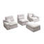Canapé d'angle avec dossier haut, canapé en L avec chenille flammée, coussin en éponge haute densité compressé, canapé sans assemblage peu encombrant pour le salon, un appartement-1248819802