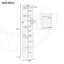 Tablette d'angle de 83,4 po de hauteur