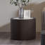 Table basse ronde moderne en faux marbre, table de bout / d'appoint de 23,62 pouces pour le salon ou la chambre à coucher, brun foncé | Idée de cadeau