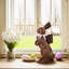 Lapin debout en résine chocolat avec panier 35 po-2030542469-2064395807