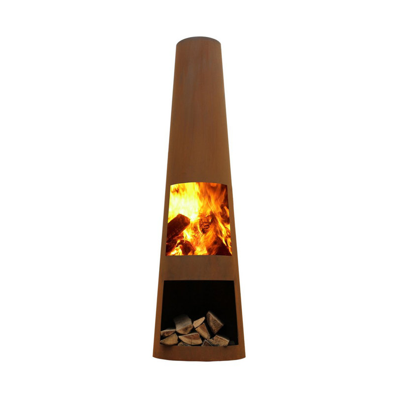 Ajourni Tapered Steel Wood Burning Smokeless Chimnea