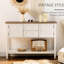 Console blanche avec solution de rangement, utilisation polyvalente - pieds en pin, vestibule captivant
