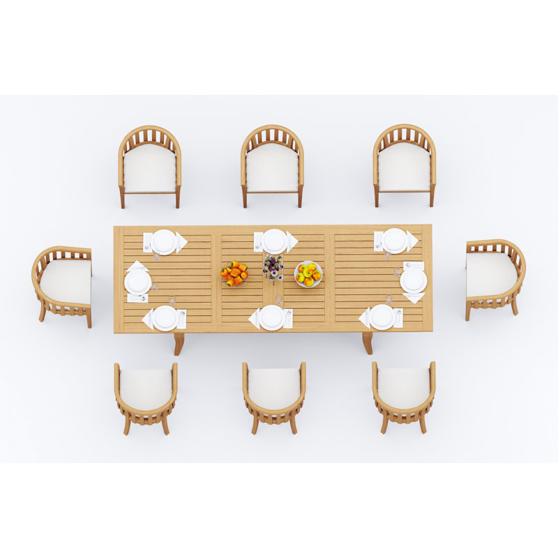 Lenong Outdoor - Piece Teak Dining Set, 8
