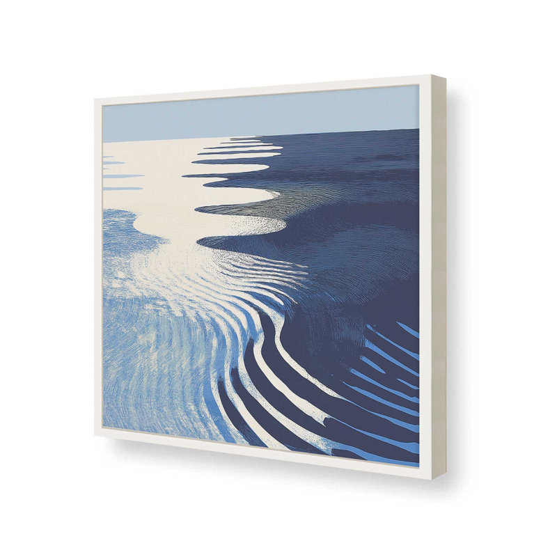 «Cobalt Ripples II» par Walker Noble, reproduction d'art, H 12 po x l 12 po, Impression sur cadre ouvert sans papier mat