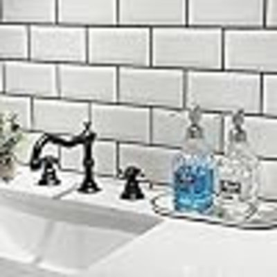 Antique Design Soap Dispenser With Rust Proof 304 Stainless Steel Pump, Refillable Clear Glass Soap Dispenser With 10Pcs Clear Stickers, Premium Kitchen & Bathroom Soap Dispenser