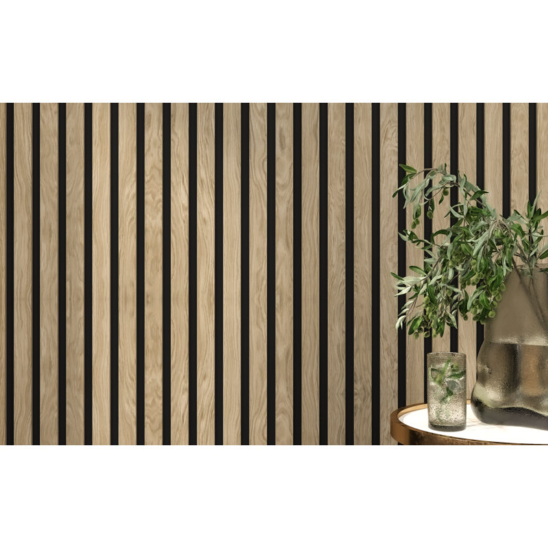 Acoustic Wood Wall Paneling, Decorative Soundproof Panels for Walls & Ceilings, 3D Slat Wood Accent Panels for Living Rooms, Bedrooms, Offices & Studios