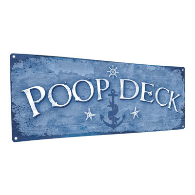 «Nautical Deck Metal Sign» sur métal