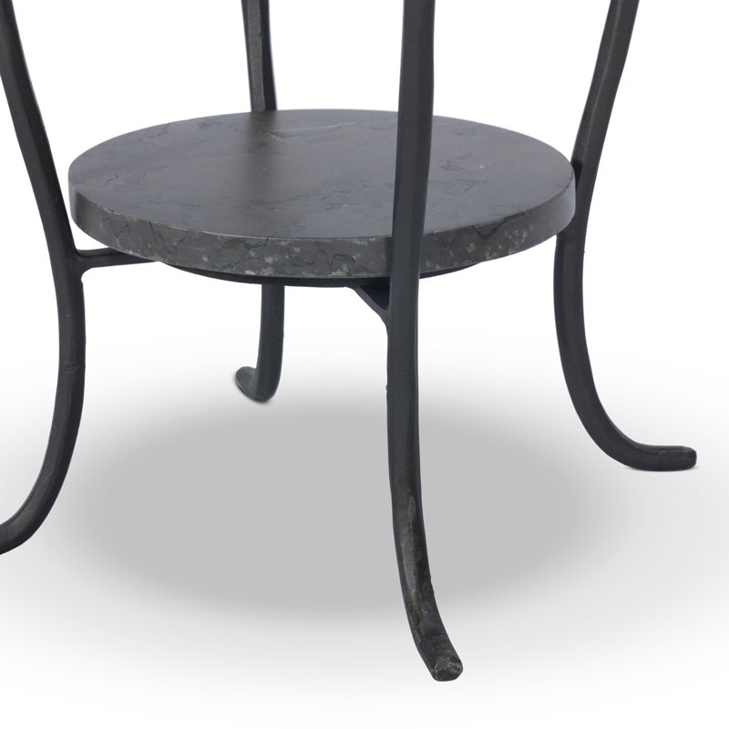 Nina End Table-Grey Italian Marble