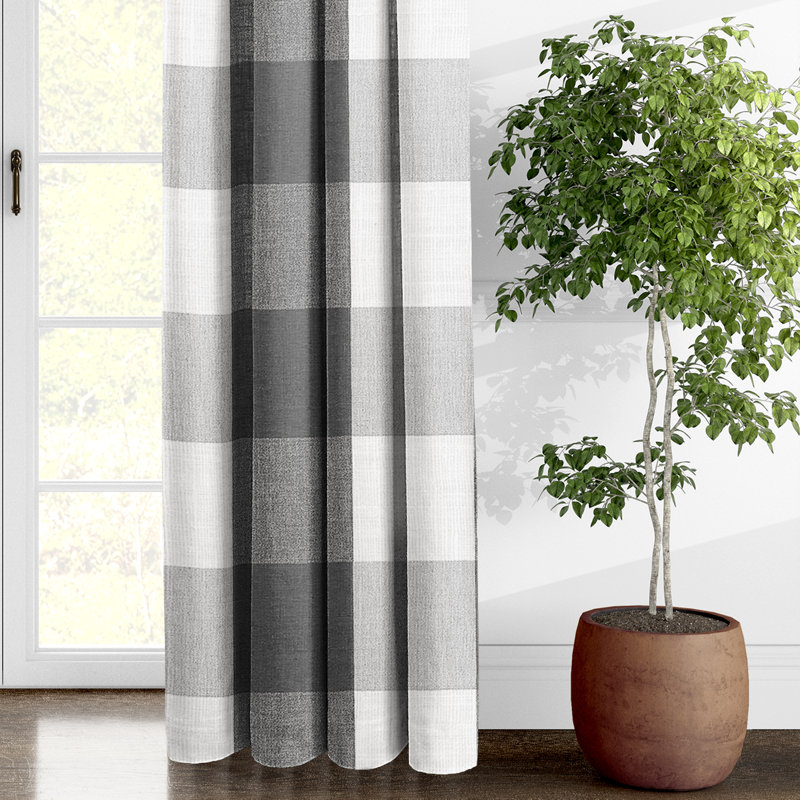 Walker Buffalo Pinch Pleat Drapery Panel Room Darkening Curtain Pair (Set of 2), Iron, 20" W x 108" L