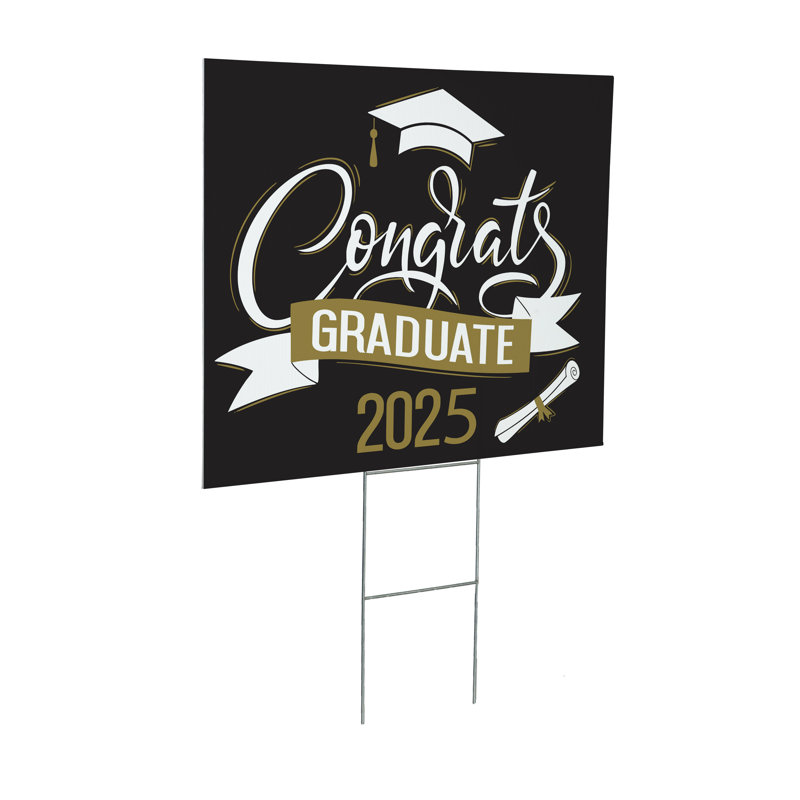 «Congrats Grad gradué», panneau de cour Coroplast