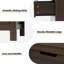 Commode 6 tiroirs pour chambre à coucher, commode moderne de 51 po de large avec rangement, grand meuble télé de commode, rangement en bois pour le salon, couloir, brun-133994071
