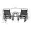 Fauteuils coulissants d'extérieur avec table basse