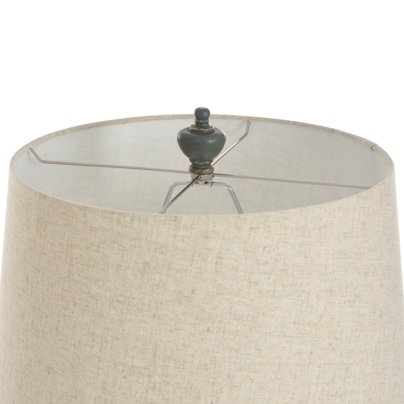 Bordeaux 64'' Traditional Floor Lamp, Sage With Antique Distressing