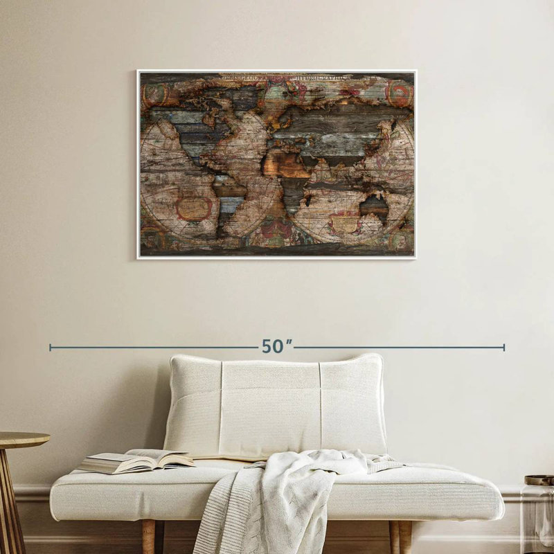 Begley récupéré, 37 po x 25 po, Cadre flottant blanc
