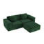 Ensemble de canapé vert transformable en mousse confortable - idéal pour se prélasser
