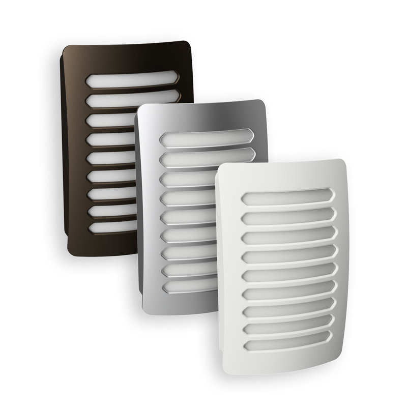 Louver LED Night Light, Nickel
