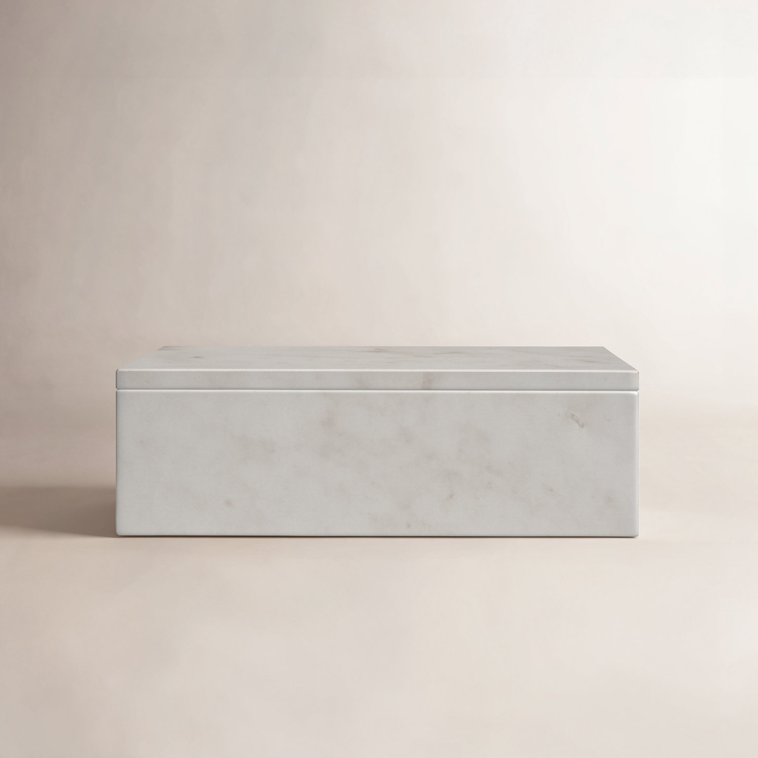 Matheson Marble Decorative Box, White
