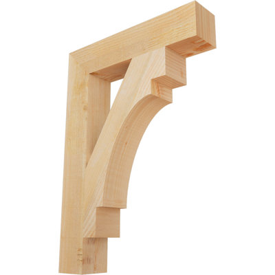 4"W x 20"D x 28"H Merced Block Rough Sawn Bracket, Douglas Fir