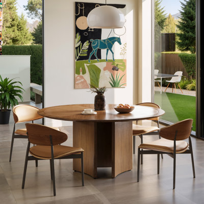 Fermin 59.05 Inch Round Dining Table Set