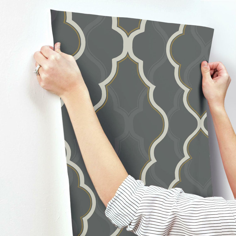 Papier peint double damas, Noir