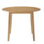Table de salle à manger ronde extensible (table seule, sans chaises, plateau et pieds inclus) en MDF et bois d'hévéa. Style moderne et gain d'espace pour les petites cuisines.