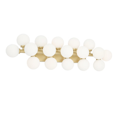 Applique murale moderne 36 po pour couloir, chambre à coucher, meuble-lavabo, 17 lumières avec base à ampoule DEL G9
