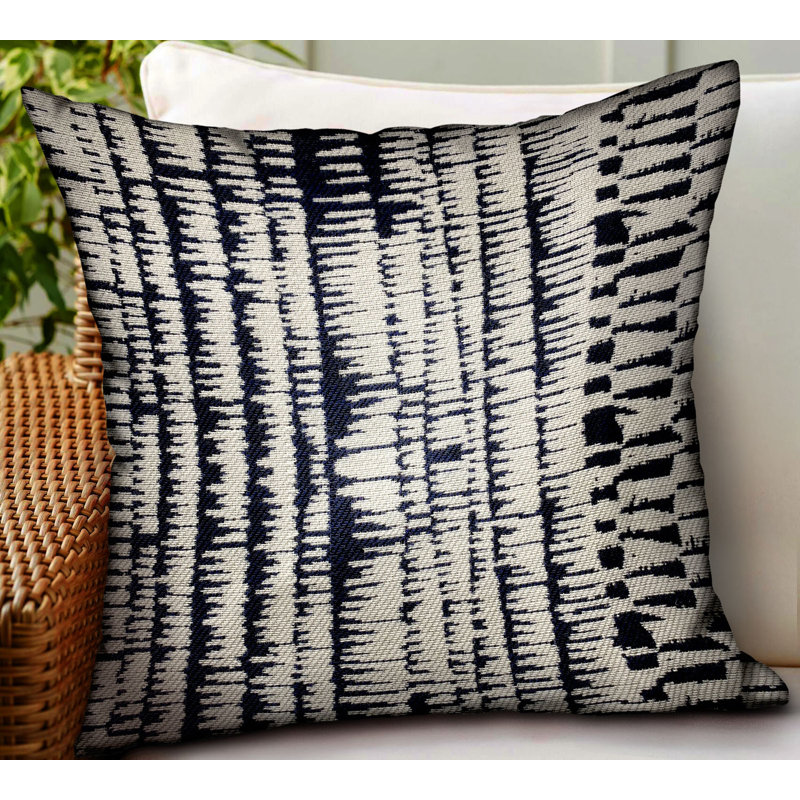 Radiant Beryl Abstract Sunbrella® Outdoor Reversible Throw Pillow