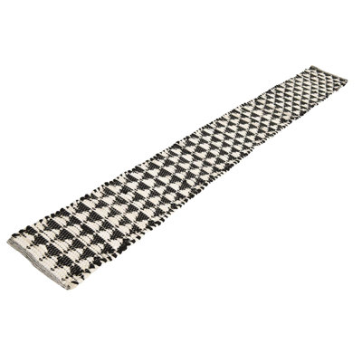Tapis géométrique en jute / coton tissé à plat à la main Delannie