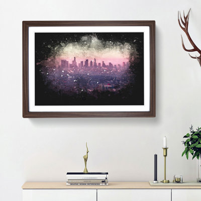Los Angeles Skyline in the Morning - Picture Frame Painting Print
