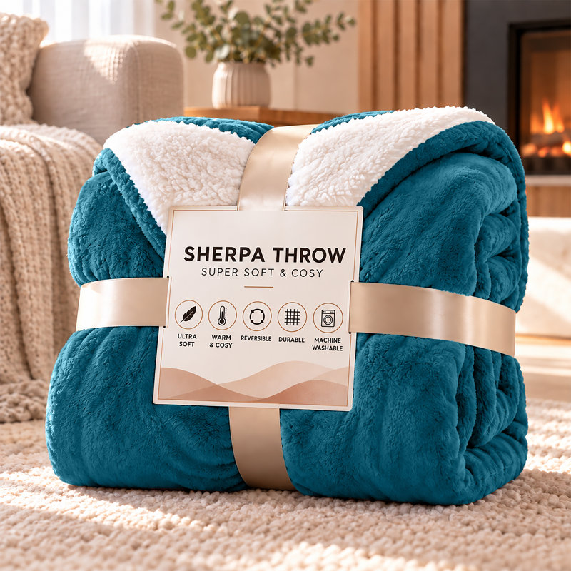 Imperial Homeware London Standard Blanket, Single, Teal
