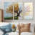 Toile naturelle avec cadre flottant