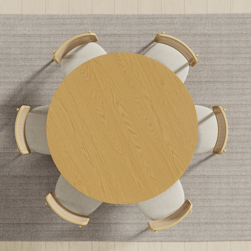 Table de salle à manger en bois massif, Chêne, H 30 po x L 52 po x l 52 po