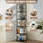 5 Tier 360°rotating Bookshelf Spinning Bookcase Corner Storage Organizer Bedroom Living Room-1441014343