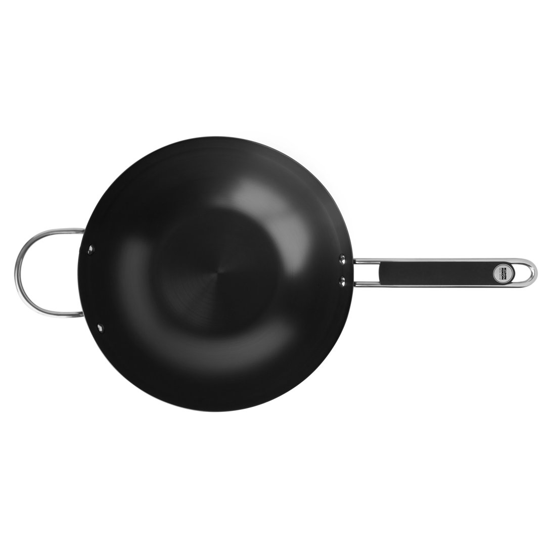 32 cm Wok Essential aus Eisen mit Deckel