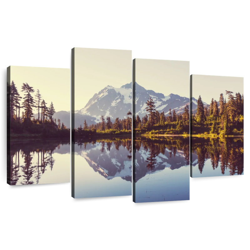 "Image lac réflexion murale", H 22 po x l 36 po x P 1,00 po