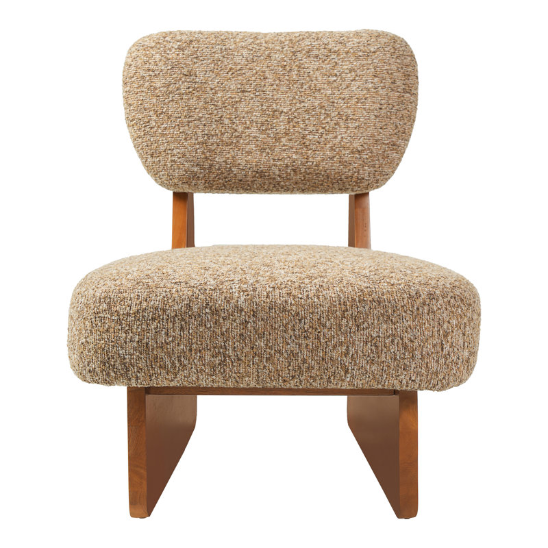 Chaises d'appoint rembourrées en tissu Vierra, Noyer, Brun-multicolore