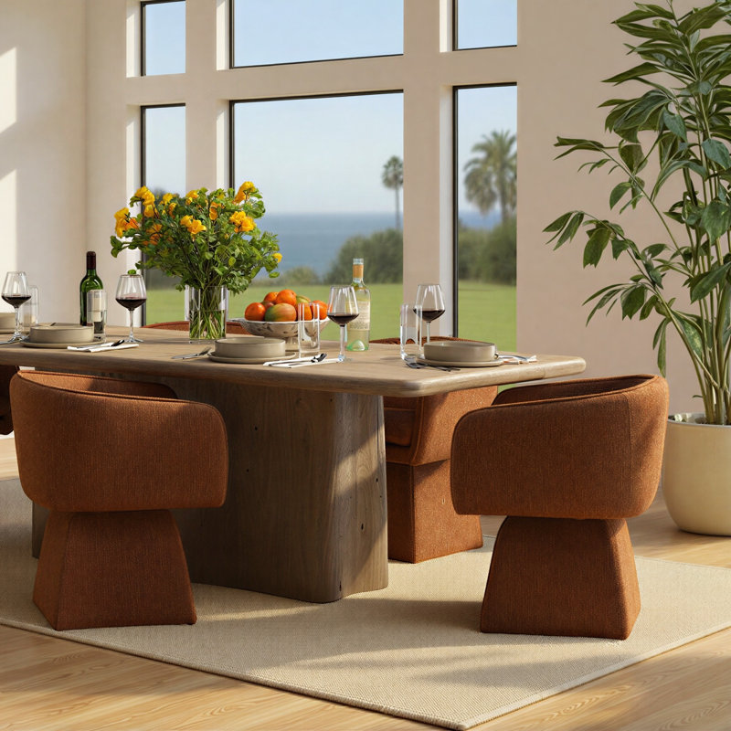 Jonie Upholstered Swivel Chair, Camel, Ginger