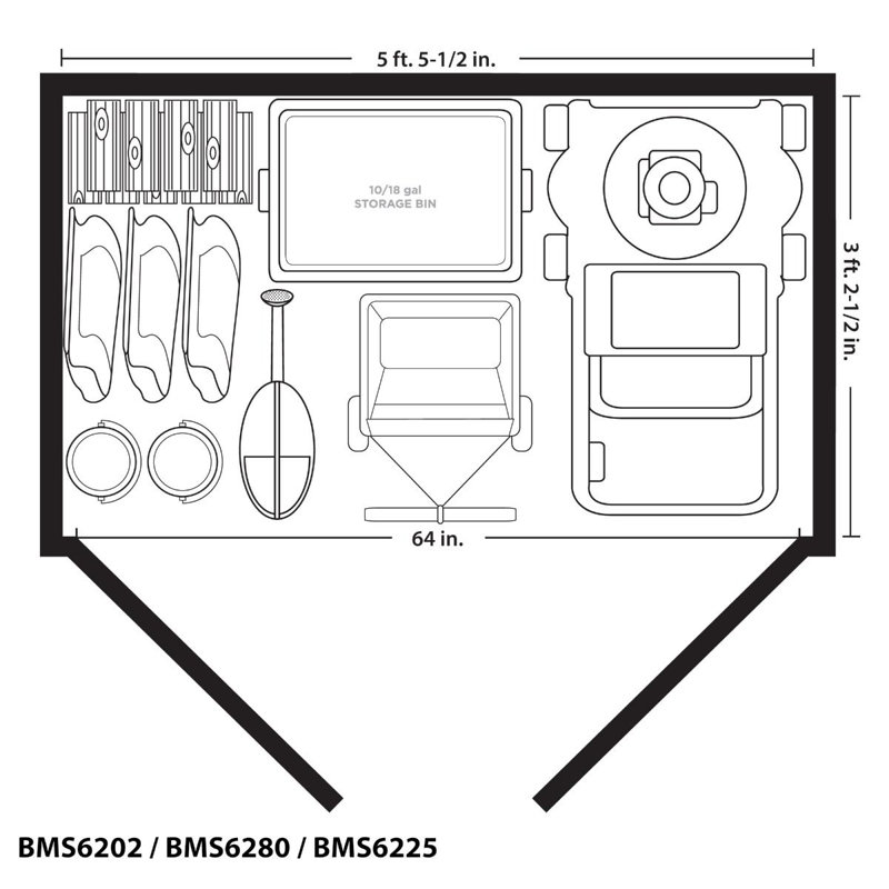 Suncast Extra Large Vertical Shed with Tool Hooks