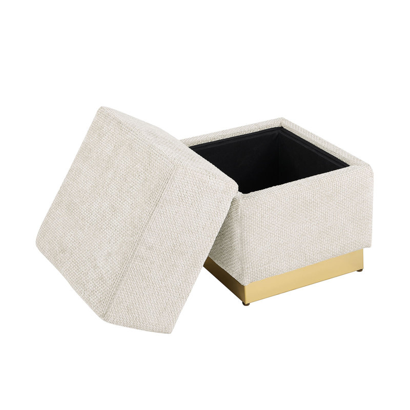 Tabouret de rangement Mcclure, Blanc