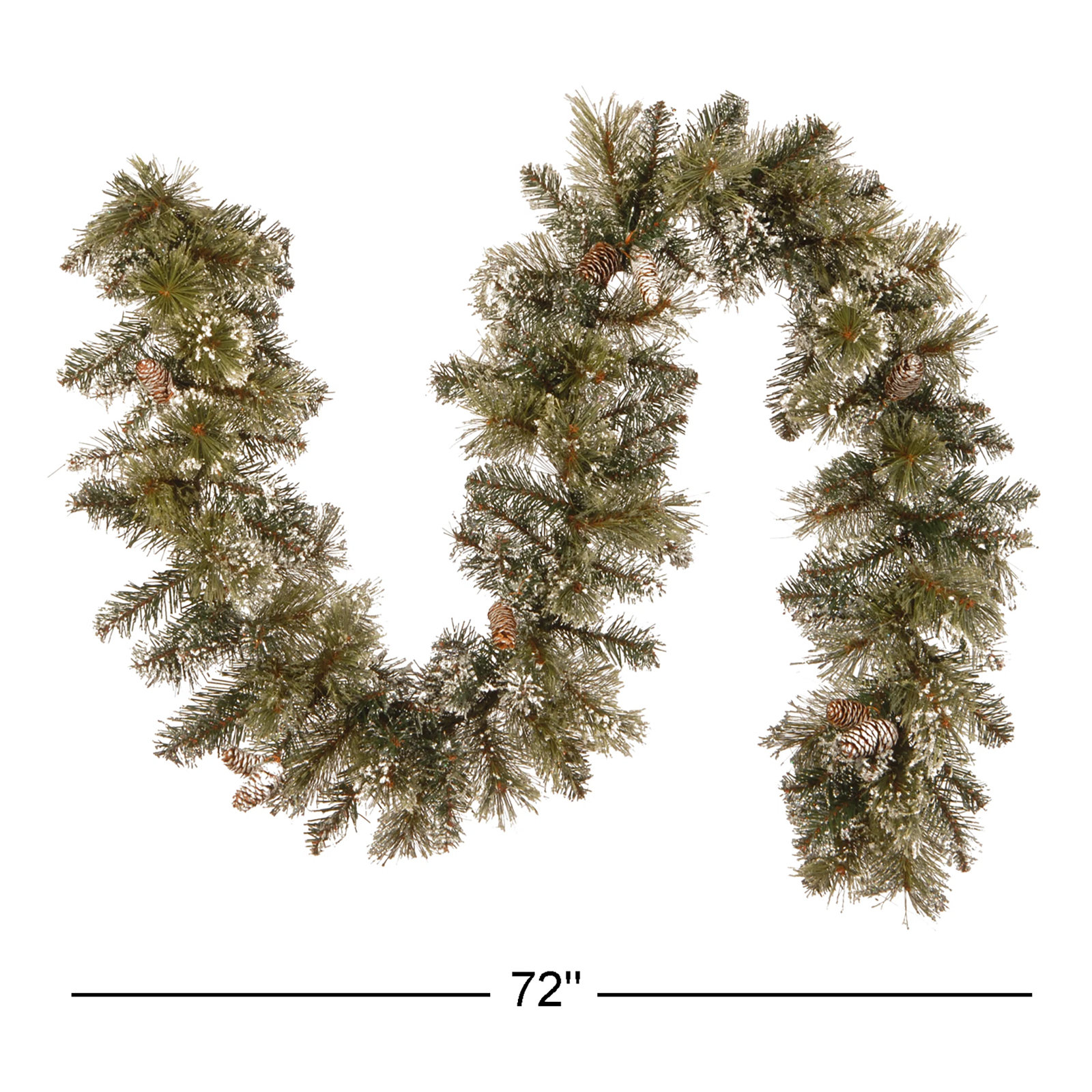 72" Frosted Christmas Garland
