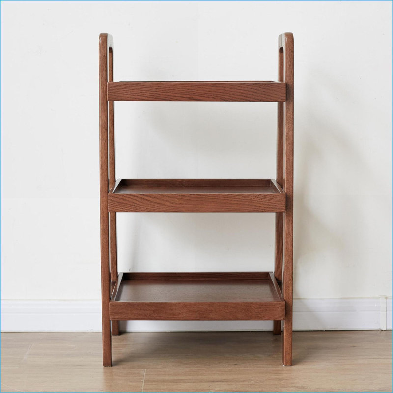 Storage Bench | 3-Tier Walnut Brown Solid Oak Shoe Rack | Classic | Waterproof | Walnut Brown | Solid Wood, Walnut