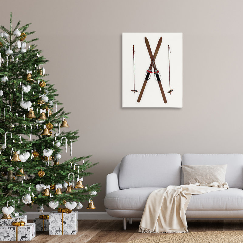 «Minimal Winter Skis» par Charity Henderson, H 40 po x l 40 po