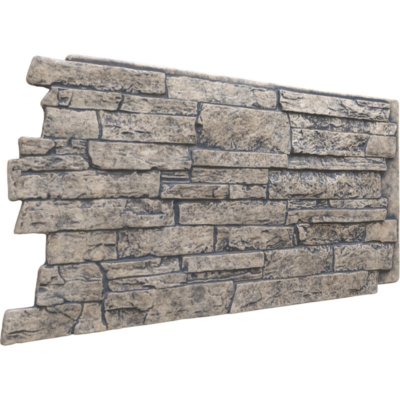 Panneau avec imitation de pierres EverStone Acadia, Lin graphite