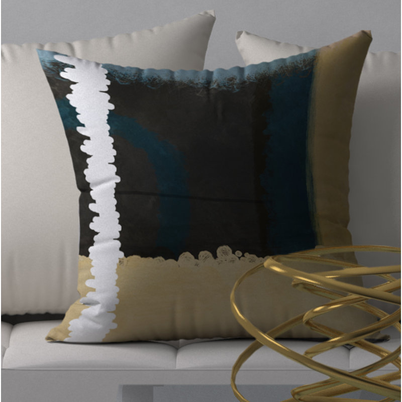 Abstract Throw Pillow, 24" H x 24" W