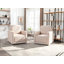 Fauteuil d'appoint pivotant en chenille de 29,55 po de largeur avec siège de rangement-2037526172