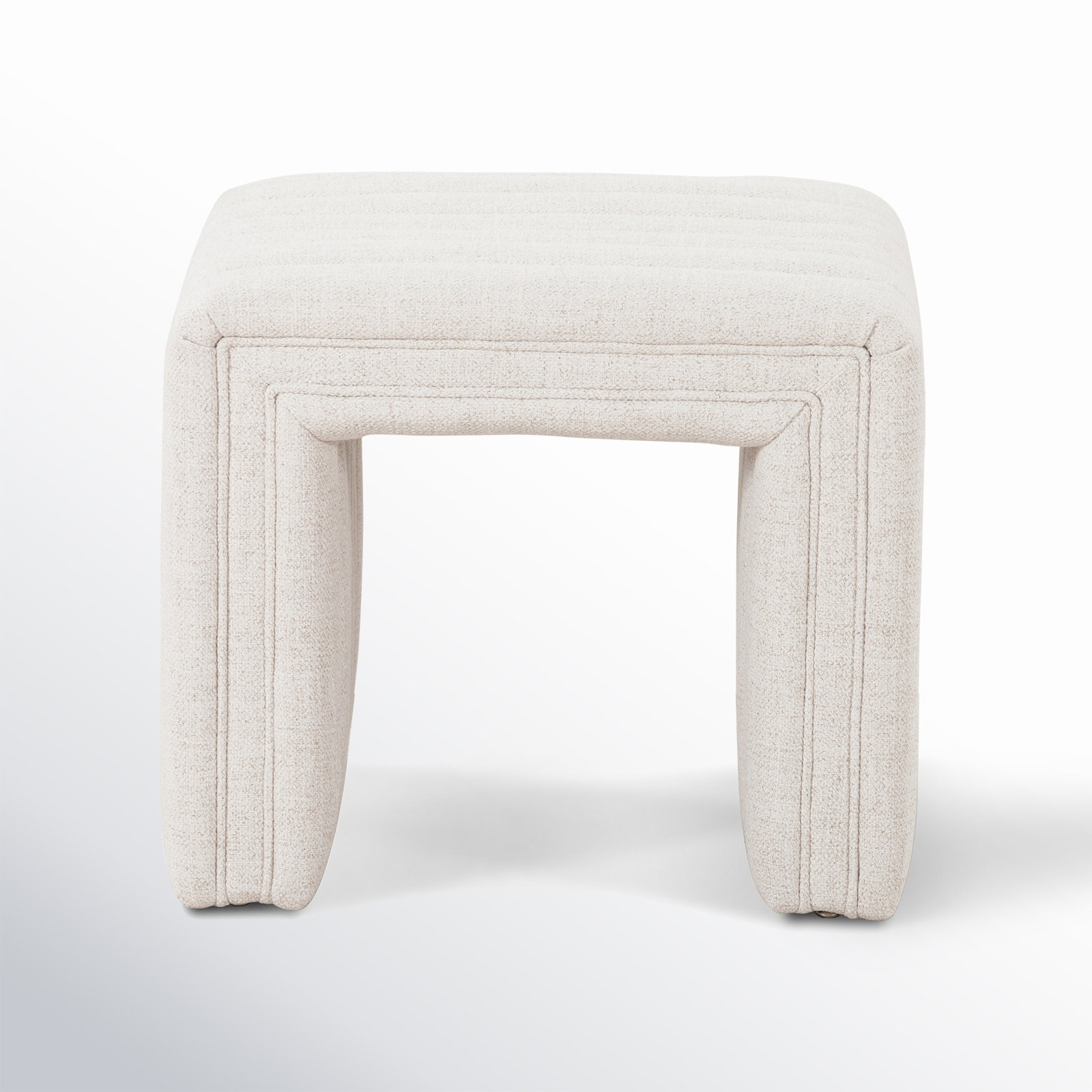 Brandt 22" Ottoman, Dover Crescent Basketweave