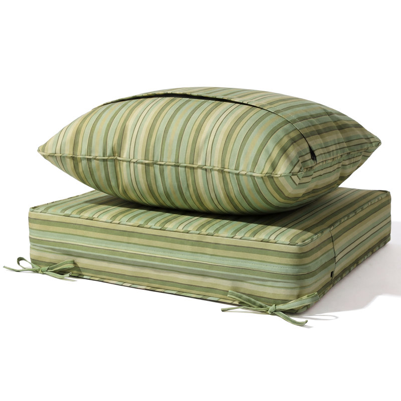 23.5 x 25.5 Waterproof Outdoor Deep Seat Cushion for Patio Furniture Replacement, Mid Back, 23.5x25.5x5-19, 1
