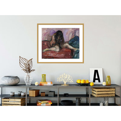 «Weeping Nude» par Edvard Munch - impression giclée sur cadre