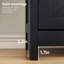 Armoire de cuisine avec tablette réglable et tiroir noir, pour tablette de salle à manger buffet d'entrée, noir